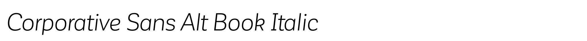 Corporative Sans Alt Book Italic image